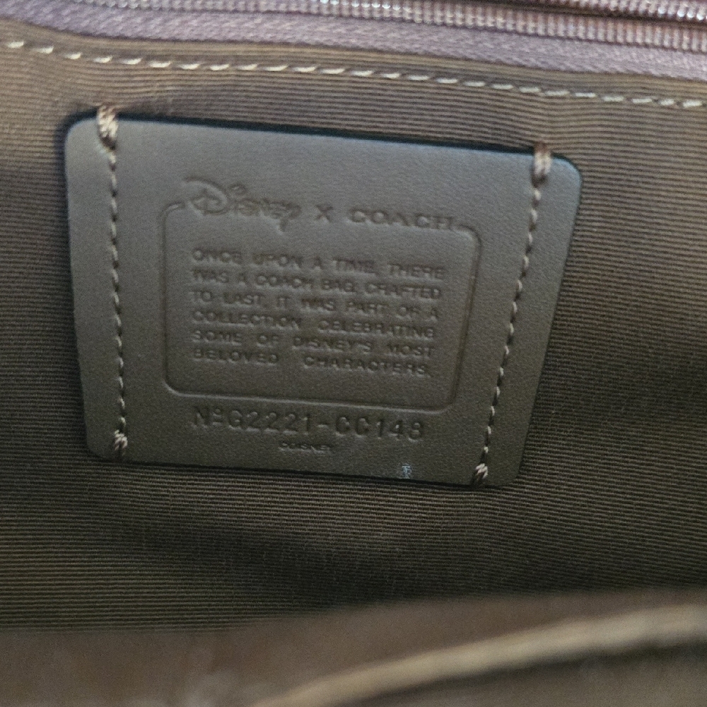 Disney Coach Tan Backpack with Disney Villan Patches - Picture 3 of 4